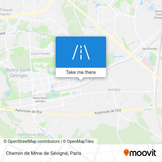 Chemin de Mme de Sévigné map