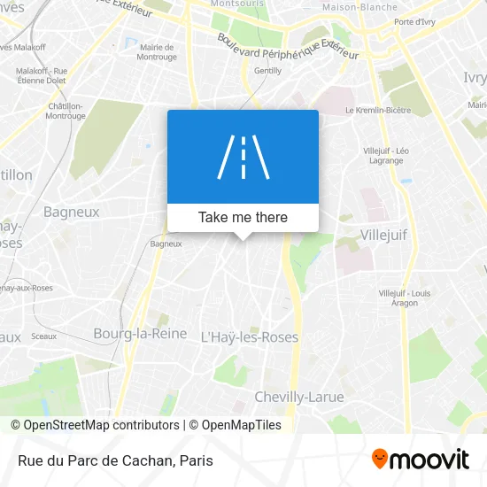 Rue du Parc de Cachan map