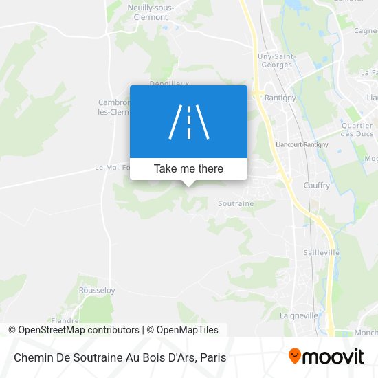 Chemin De Soutraine Au Bois D'Ars map