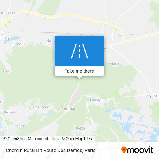 Chemin Rural Dit Route Des Dames map