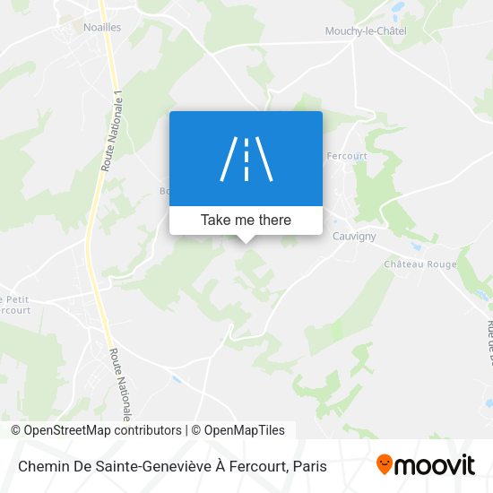 Chemin De Sainte-Geneviève À Fercourt map