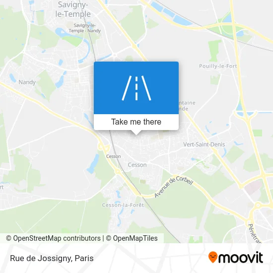 Mapa Rue de Jossigny