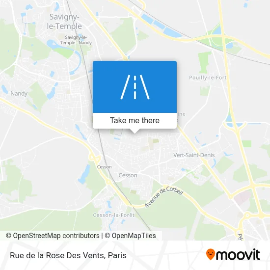 Rue de la Rose Des Vents map