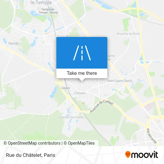 Mapa Rue du Châtelet