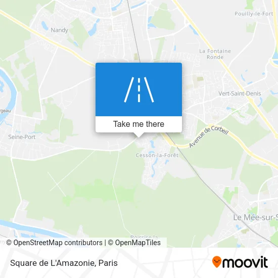 Square de L'Amazonie map