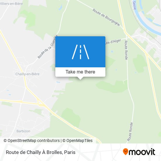 Route De Chailly À Brolles map
