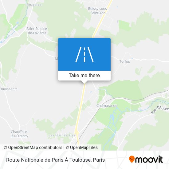 Route Nationale de Paris À Toulouse map