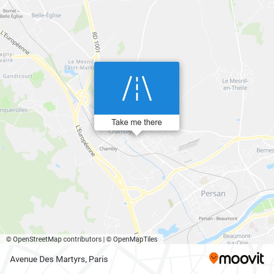 Mapa Avenue Des Martyrs