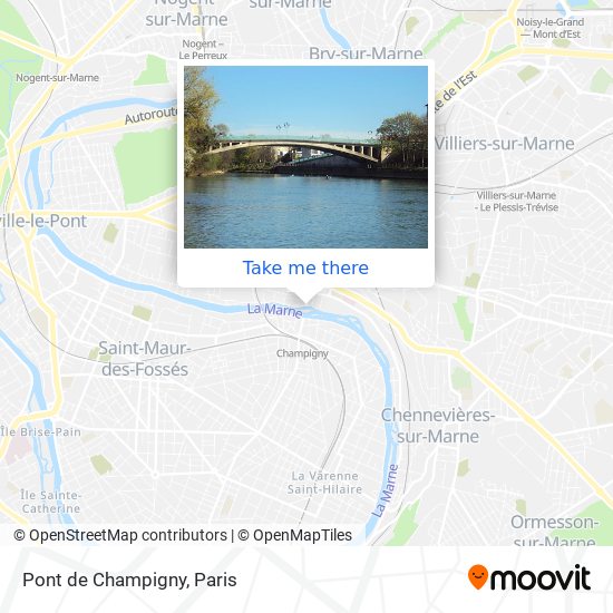 Mapa Pont de Champigny