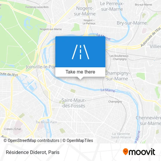 Résidence Diderot map