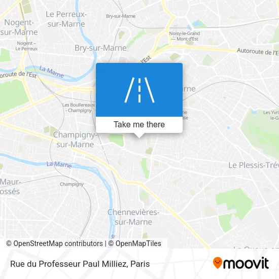 Rue du Professeur Paul Milliez map