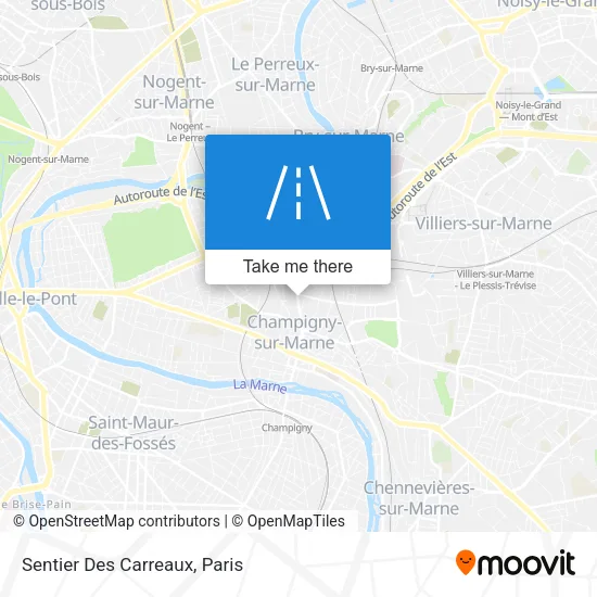 Sentier Des Carreaux map