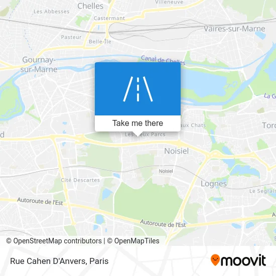 Mapa Rue Cahen D'Anvers