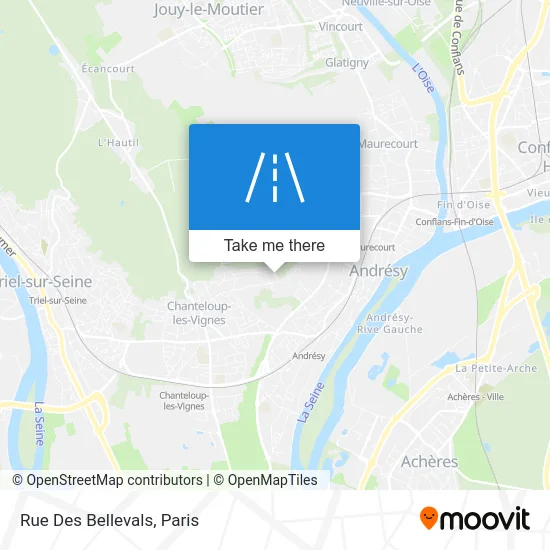 Rue Des Bellevals map