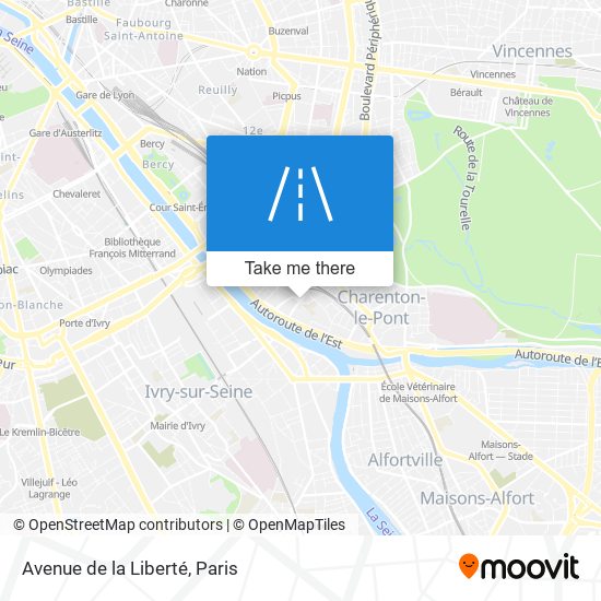 Mapa Avenue de la Liberté