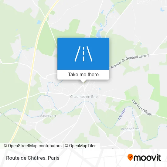 Route de Châtres map