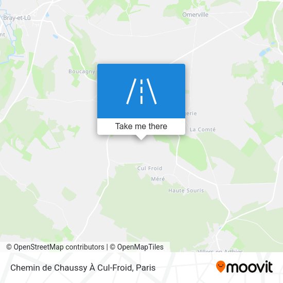 Chemin de Chaussy À Cul-Froid map