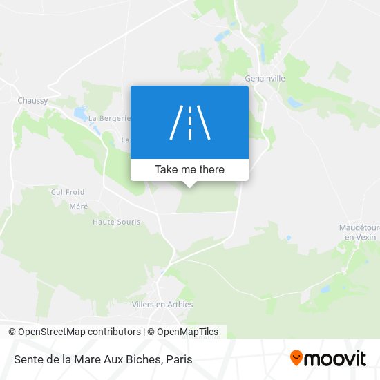 Sente De La Mare Aux Biches map