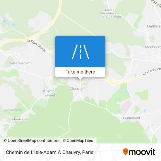 Chemin de L'Isle-Adam À Chauvry map