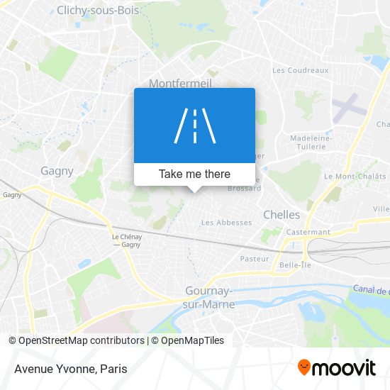 Avenue Yvonne map