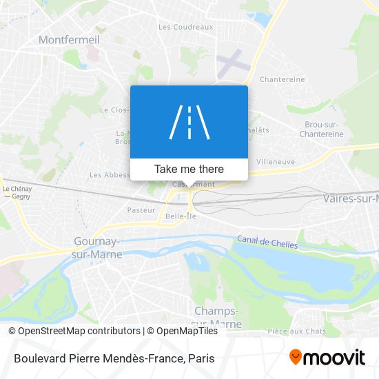 Mapa Boulevard Pierre Mendès-France