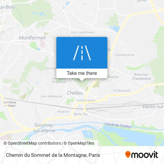 Mapa Chemin du Sommet de la Montagne