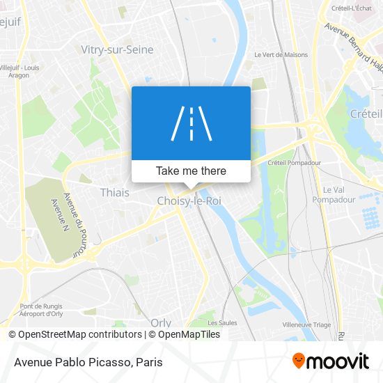 Mapa Avenue Pablo Picasso