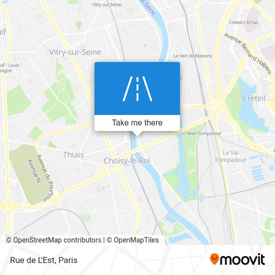 Rue de L'Est map
