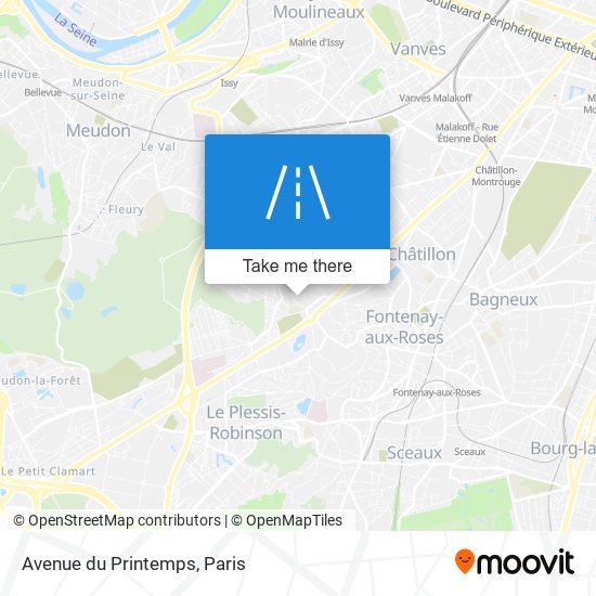 Mapa Avenue du Printemps