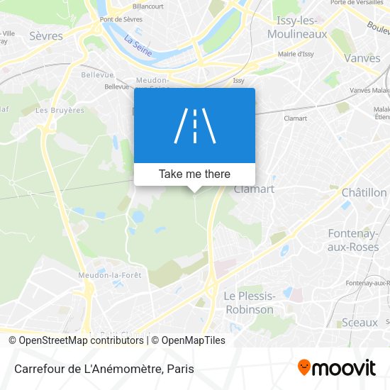 Carrefour de L'Anémomètre map