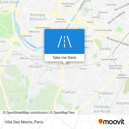 Villa Des Monts map