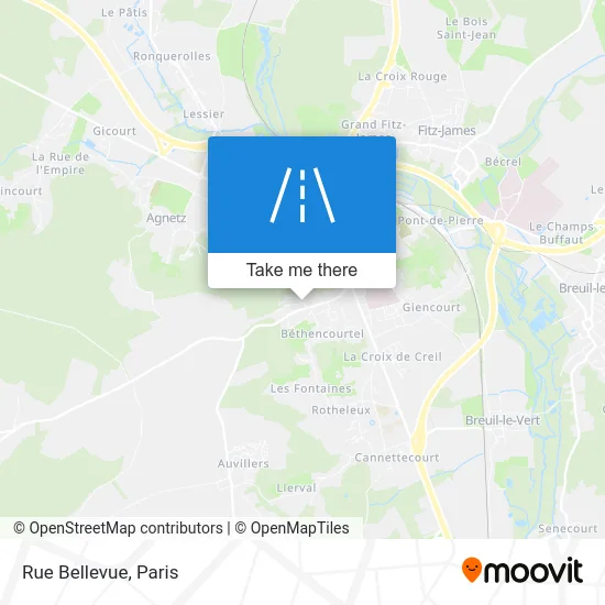 Rue Bellevue map