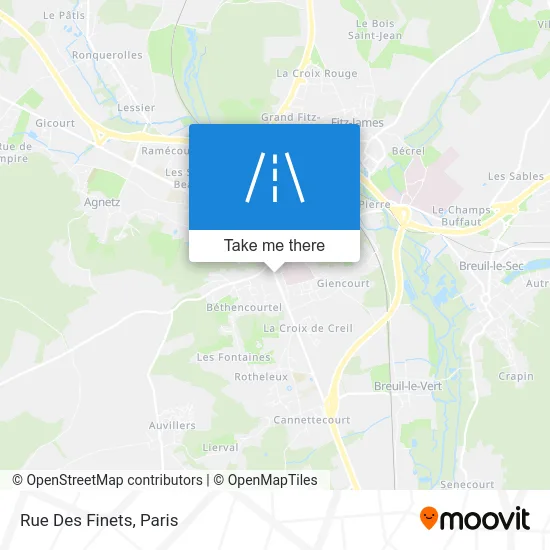 Rue Des Finets map