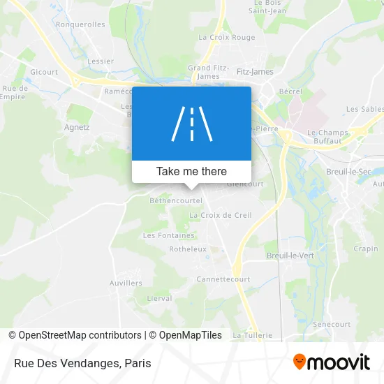 Rue Des Vendanges map