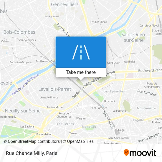 Rue Chance Milly map