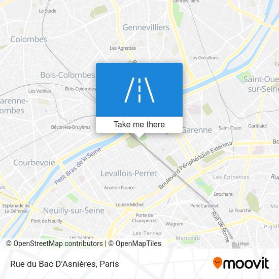 Rue du Bac D’Asnières map