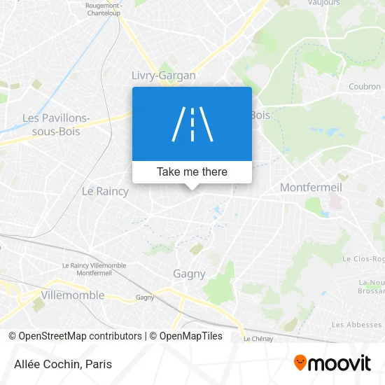 Mapa Allée Cochin