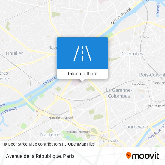 Mapa Avenue de la République