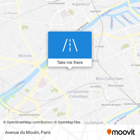 Mapa Avenue du Moulin