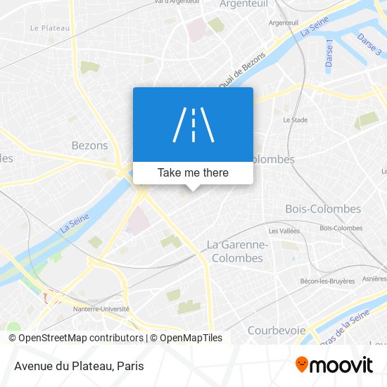 Mapa Avenue du Plateau