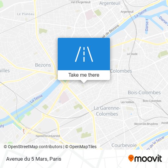 Mapa Avenue du 5 Mars