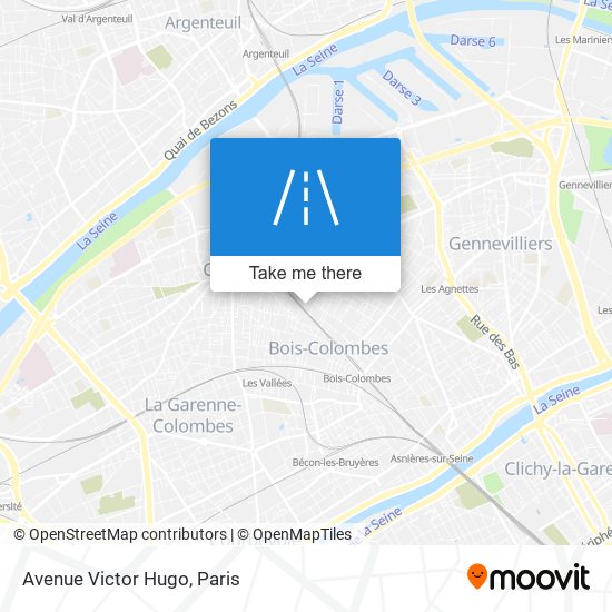 Mapa Avenue Victor Hugo