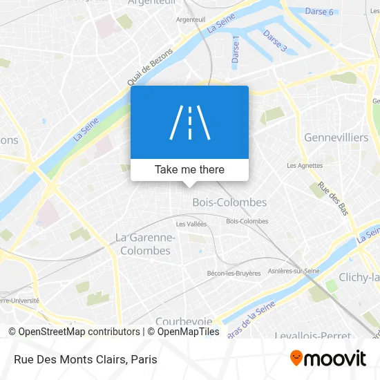 Rue Des Monts Clairs map