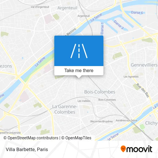 Villa Barbette map