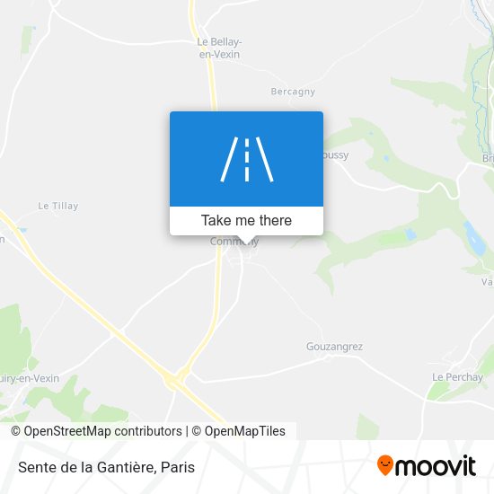 Sente de la Gantière map