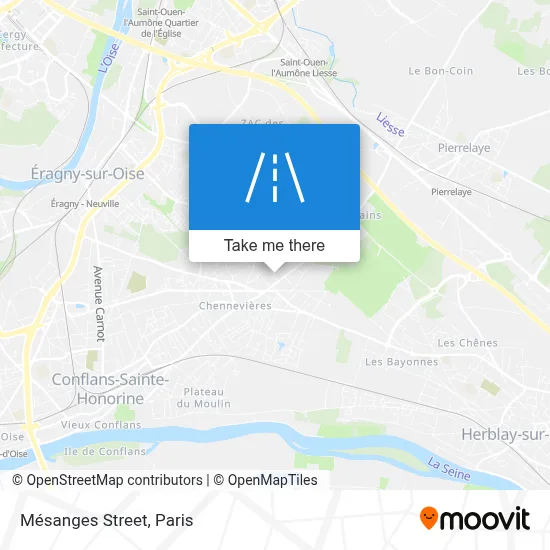 Rue Des Mésanges map