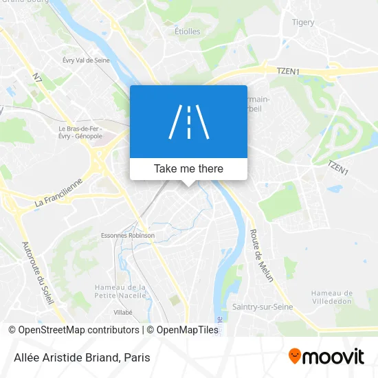 Allée Aristide Briand map