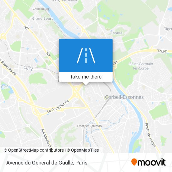 Mapa Avenue du Général de Gaulle