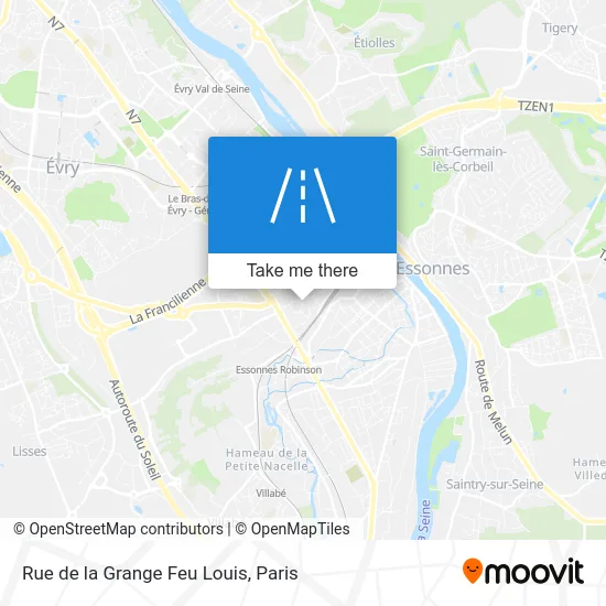 Rue de la Grange Feu Louis map