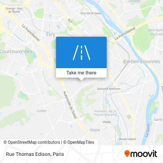 Rue Thomas Edison map